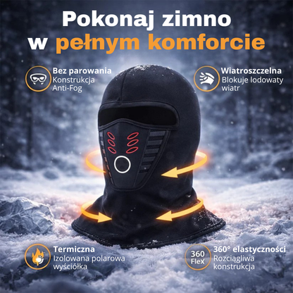 Termiczna polarowa maska na twarz z funkcją odparowywania